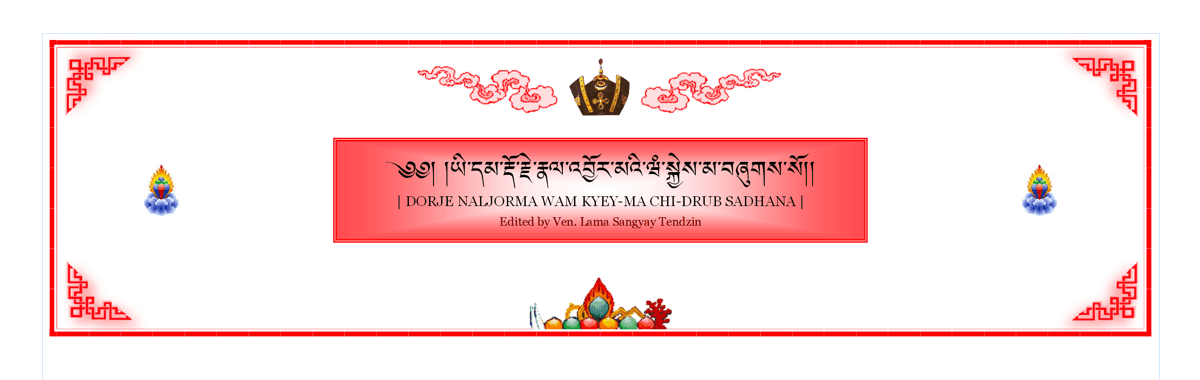 Dorje Naljorma Wam Kyey-Ma Outer Practice<br>Folios